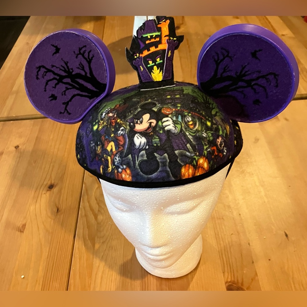 Disney Black and Purple Halloween Mickey Ears Headband